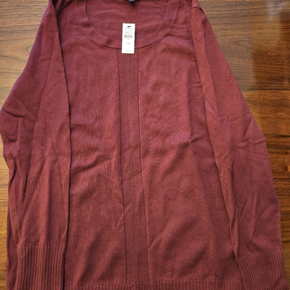 Brand New Burgundy Sweater Talbots Petite Medium